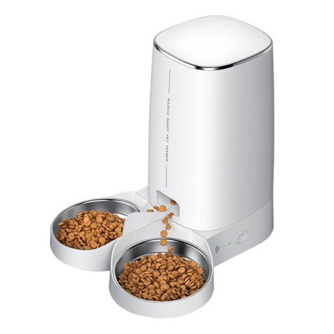 Inteligentny dozownik karmy Rojeco 4L Automatic Pet Feeder WiFi Version with Double Bowl